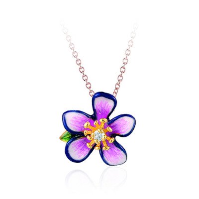 Ciondolo Fiore Argento 925‰ | Gioiello Elegante.Silver 925‰ Flower Pendant | Elegant Jewelry