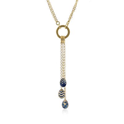 collana tre ovetti gold