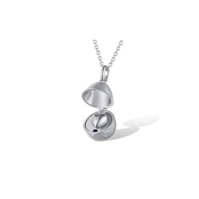 collana con ciondolo uovo aribile cuore silver