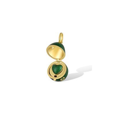 ciondolo con cuore verde gold