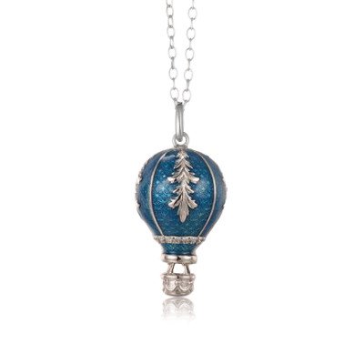 Pendente Mongolfiera 22 mm con Catena 65 cm | Gioiello.22 mm Hot Air Balloon Pendant with 65 cm Chain | Jewelry
