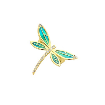 Spilla in Argento e Smalto | Gioiello Decorativo Elegante.Silver and Enamel Brooch | Elegant Decorative Jewelry