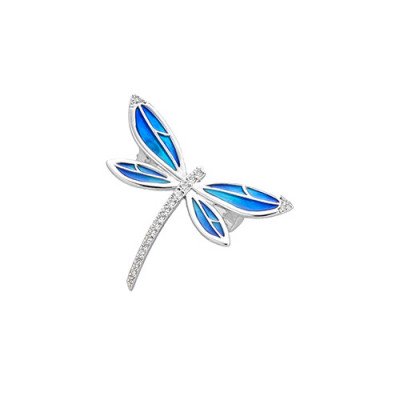 spilla decorativa in argento e smalto/decorative brooch in silver and enamel