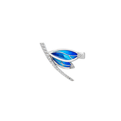 Spilla in Argento e Smalto | Gioiello Decorativo Elegante.Silver and Enamel Brooch | Elegant Decorative Jewelry