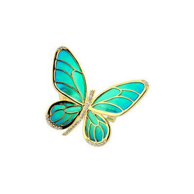 Spilla in Argento e Smalto | Gioiello Decorativo Elegante.Silver and Enamel Brooch | Elegant Decorative Jewelry