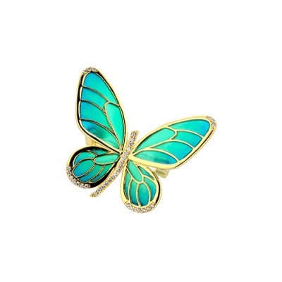spilla decorativa in argento e smalto/decorative brooch in silver and enamel