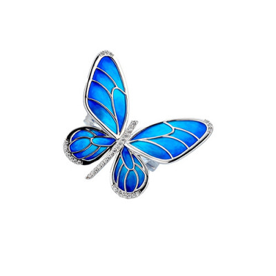 Spilla in Argento e Smalto | Gioiello Decorativo Elegante.Silver and Enamel Brooch | Elegant Decorative Jewelry
