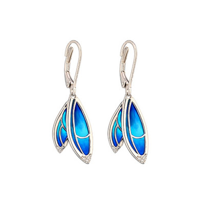 Orecchini Argento e Smalto Cattedrale | Gioiello Artistico.Silver and Cathedral Enamel Earrings | Artistic Jewelry