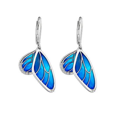 Orecchini Argento e Smalto Cattedrale | Gioiello Artistico.Silver and Cathedral Enamel Earrings | Artistic Jewelry