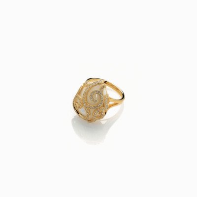 anello in argento placcato oro 18K 22mm/22mm silver plated gold 18 k ring