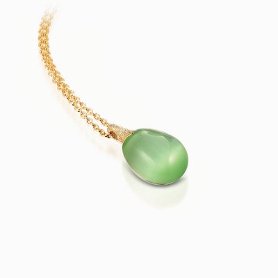 ciondolo cat eye verde gold lisco