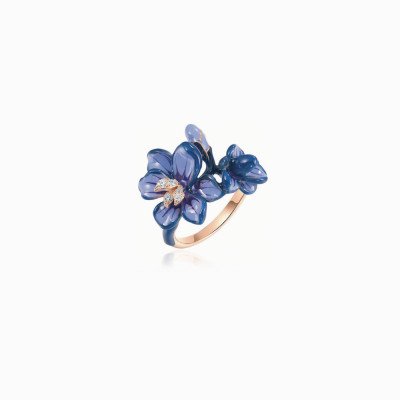 Anello Fiore Argento 925‰ | Gioiello Elegante.Silver 925‰ Flower Ring | Elegant Jewelry