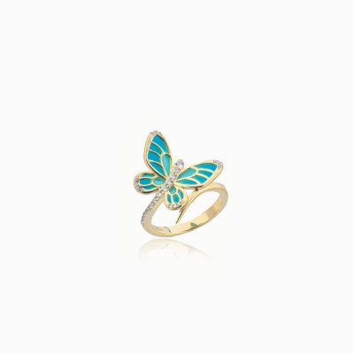 Anello Argento e Smalto Cattedrale | Gioiello Artistico.Silver and Cathedral Enamel Ring | Artistic Jewelry