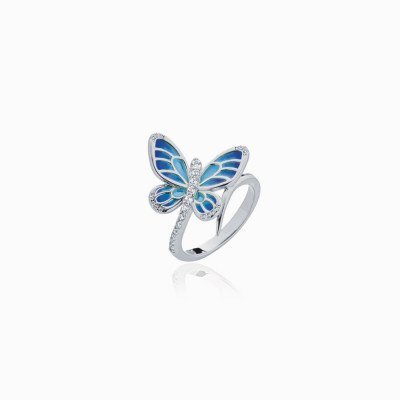 Anello Argento e Smalto Cattedrale | Gioiello Artistico.Silver and Cathedral Enamel Ring | Artistic Jewelry