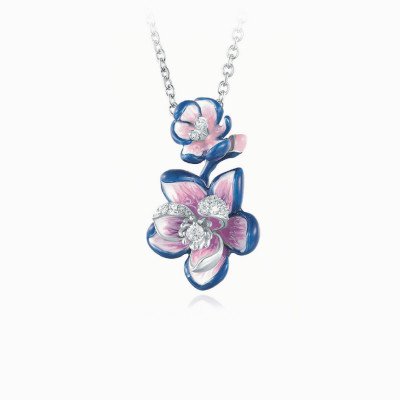 Ciondolo Fiore Argento 925‰ | Gioiello Elegante.Silver 925‰ Flower Pendant | Elegant Jewelry