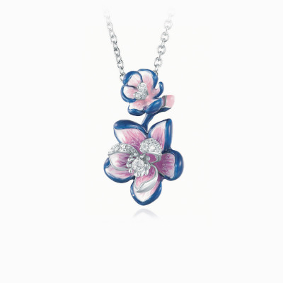 Ciondolo Fiore Argento 925‰ | Gioiello Elegante.Silver 925‰ Flower Pendant | Elegant Jewelry