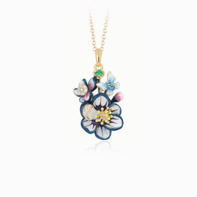 Ciondolo Fiore Argento 925‰ | Gioiello Elegante.Silver 925‰ Flower Pendant | Elegant Jewelry