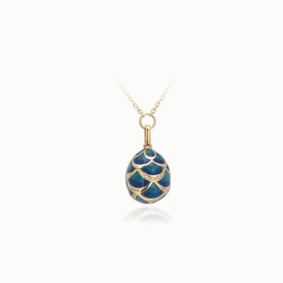 ciondolo ovetto blu gold Tamara