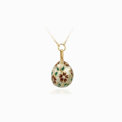 ciondolo fiore rosso gold Tamara