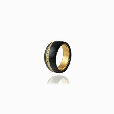 anello a fascia bombato gold Romanov