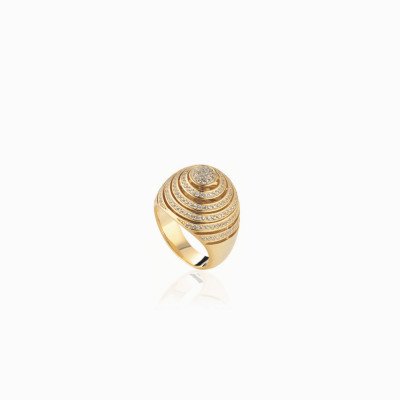 Anello spirali argento placcato oro Tatiana