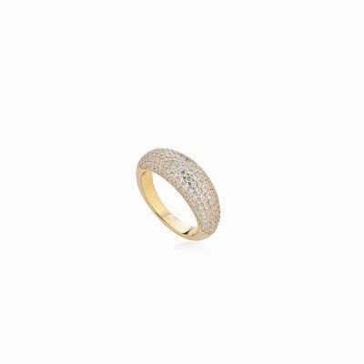 Anello fede argento placcato oro Tatiana